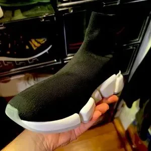 Athletic New Balenciaga Speed 2.0 Sneaker Black Glow In The Dark Balenciaga | Shoes | Athletic New Balenciaga Speed 2 Sneaker  main image 2
